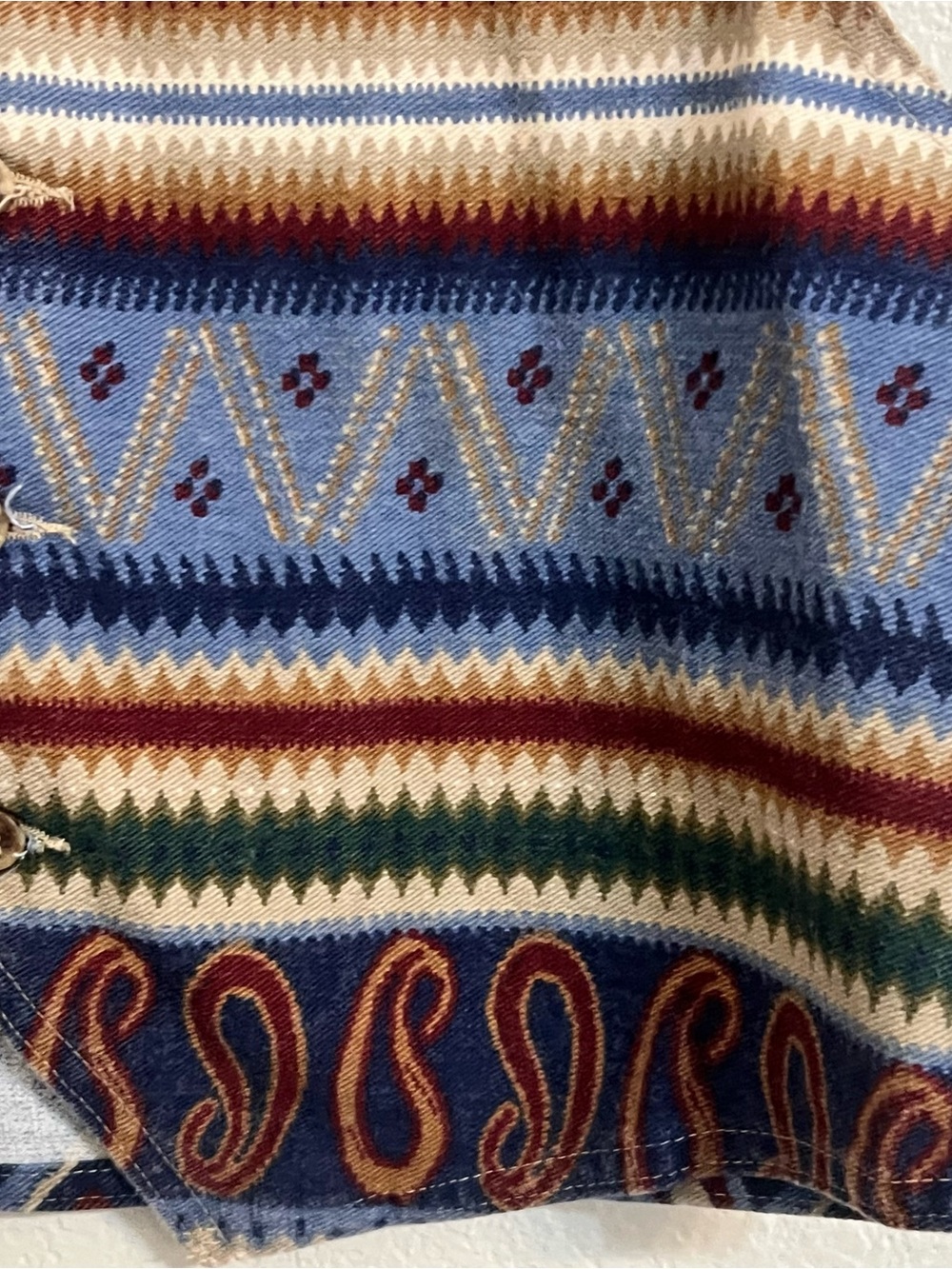 Vintage vest Southwestern Pattern Button Vest Boho western earthy equestrian - Picture 4 of 8